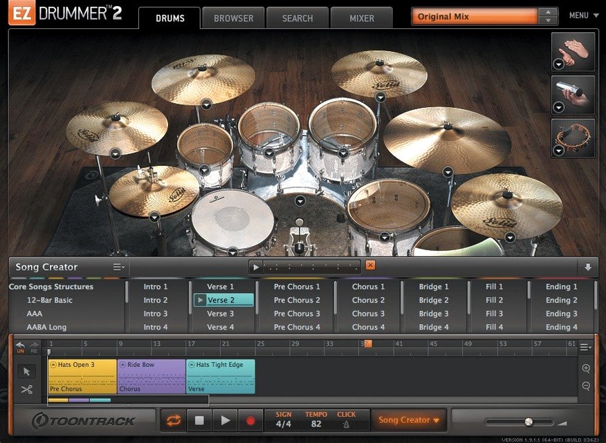 How EZdrummer looks — image 1 ezdrummer mac, first look